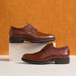 Blucher en Napa hombre con cordones color marron