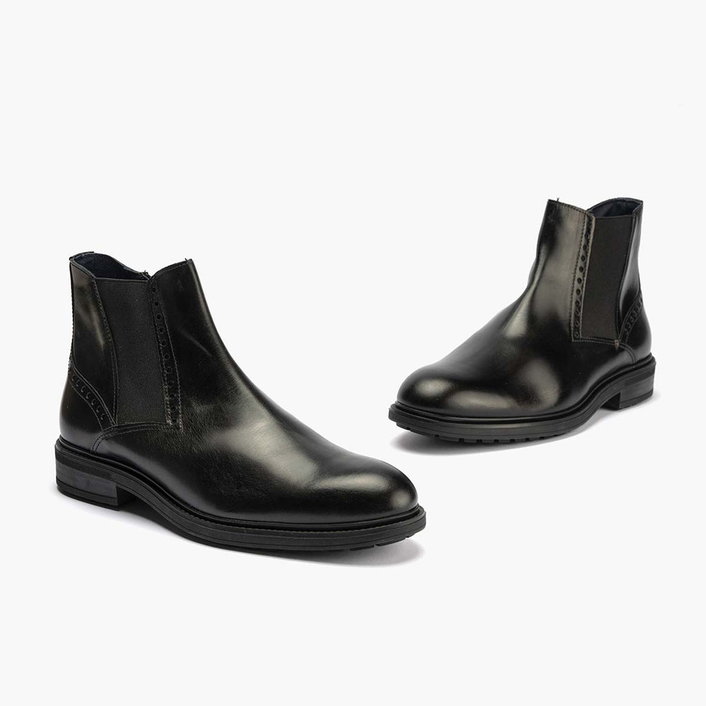 Botin Chelsey hombre con elasticos color negro