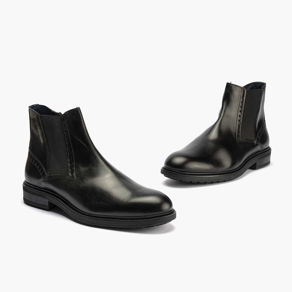 Botin Chelsey hombre con elasticos color negro