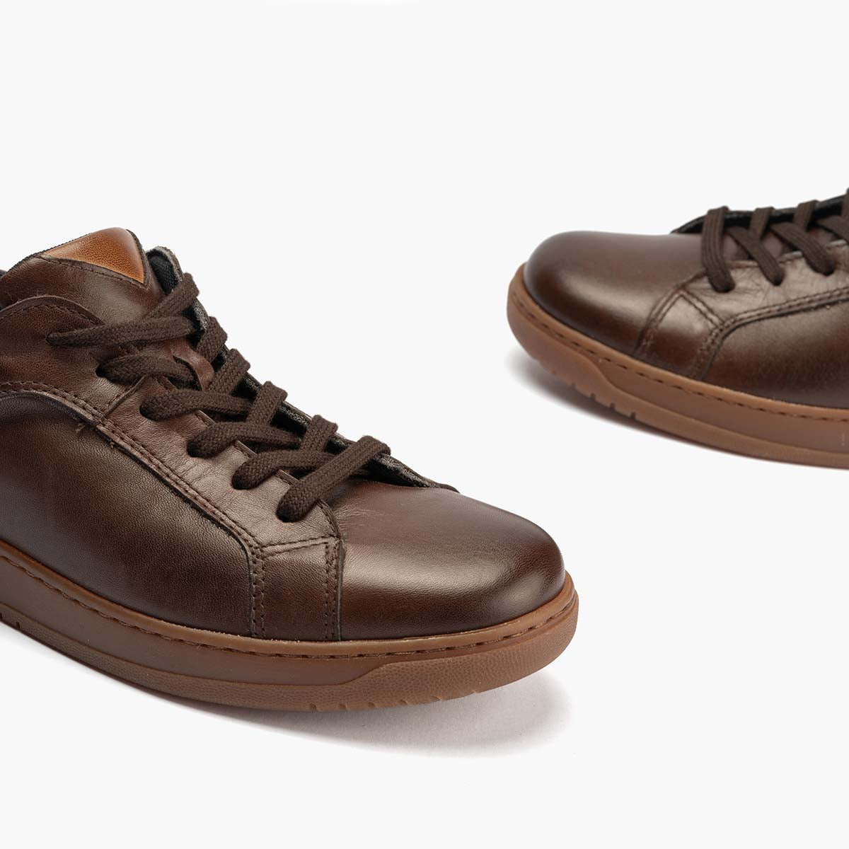 Basket en Napa hombre color marron