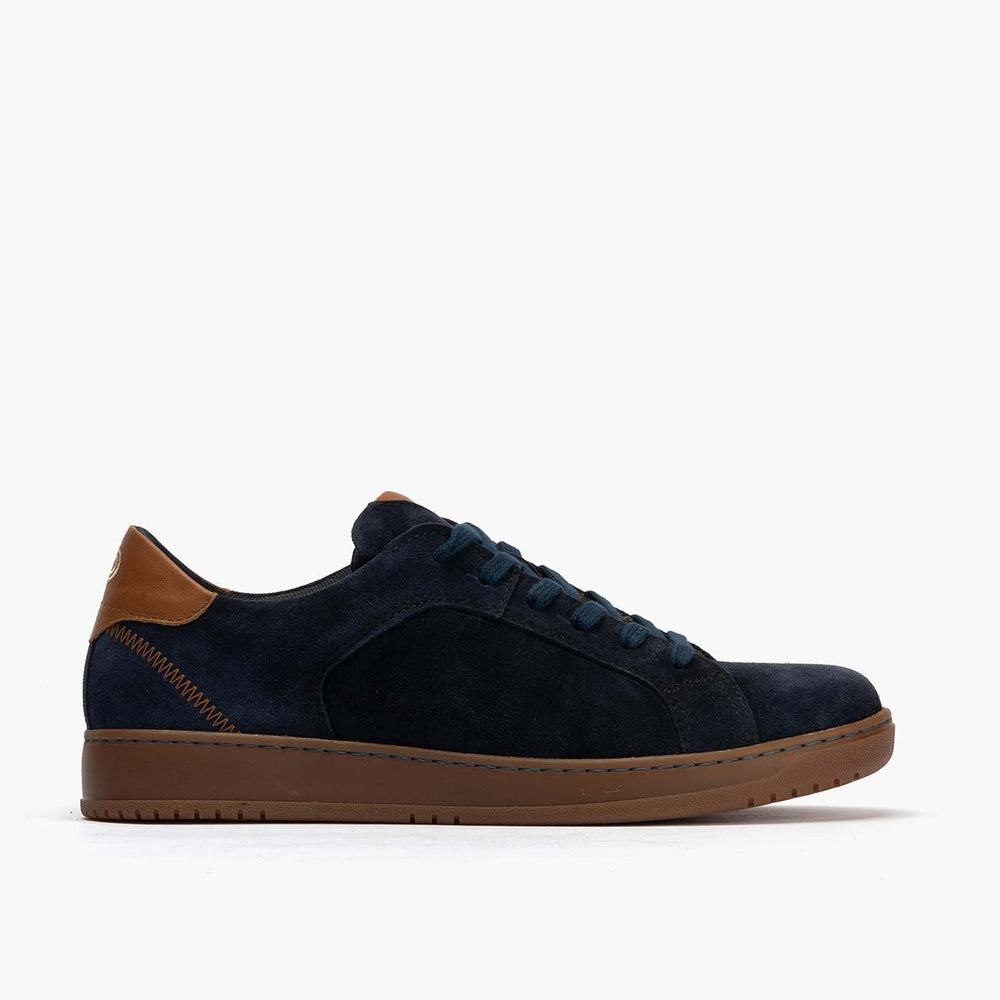 Basket en Serraje hombre color marino