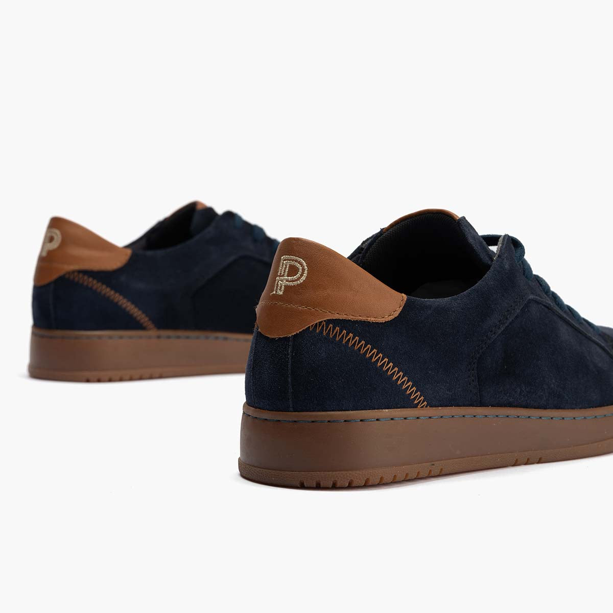 Basket en Serraje hombre color marino