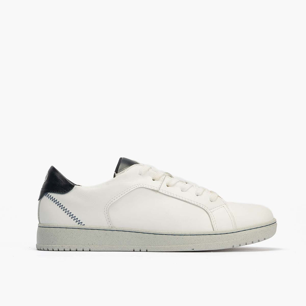 Basket Blanco hombre en napa color blanco