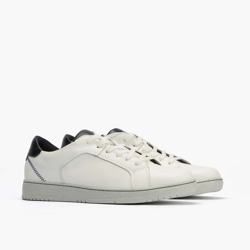 Basket Blanco hombre en napa color blanco