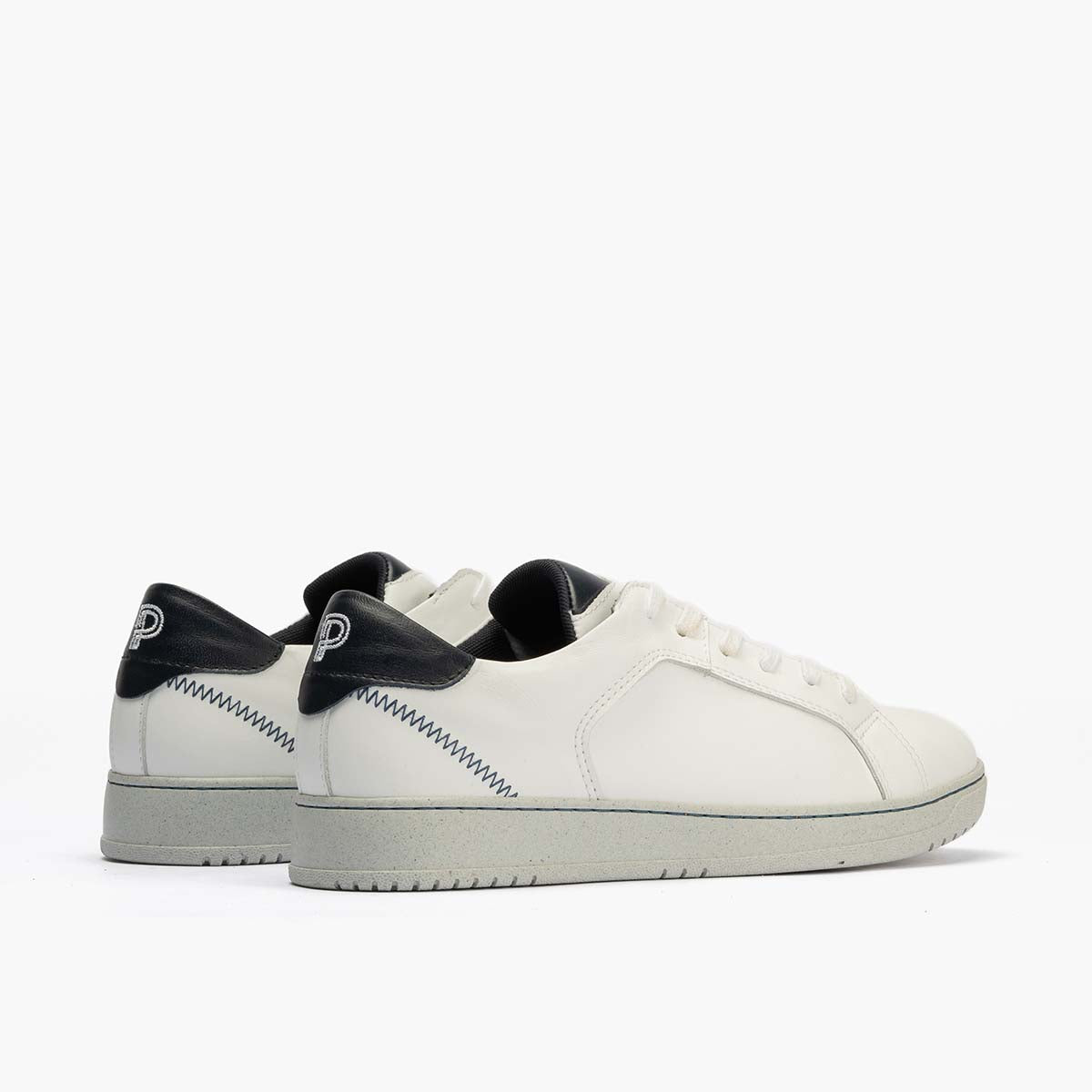 Basket Blanco hombre en napa color blanco