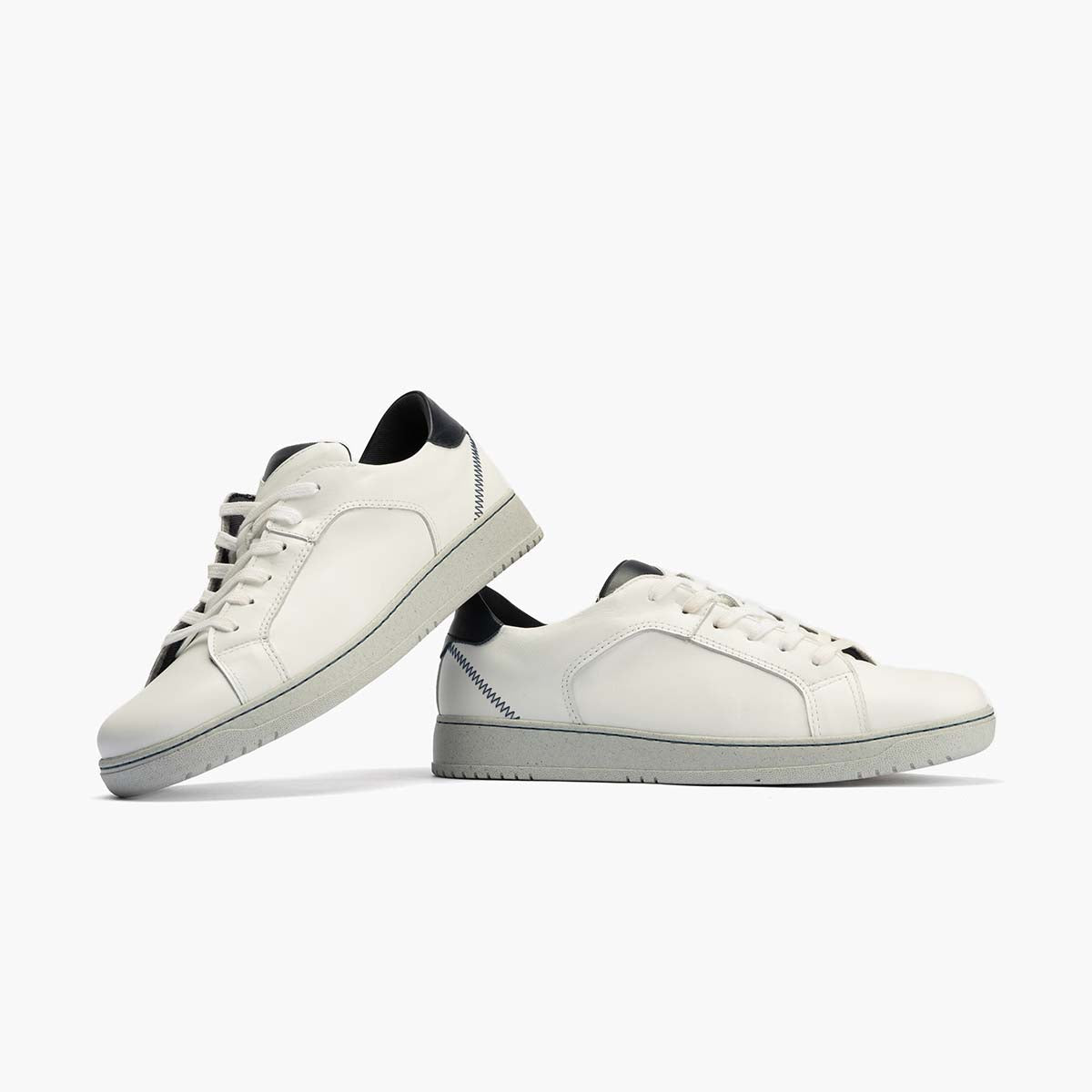 Basket Blanco hombre en napa color blanco