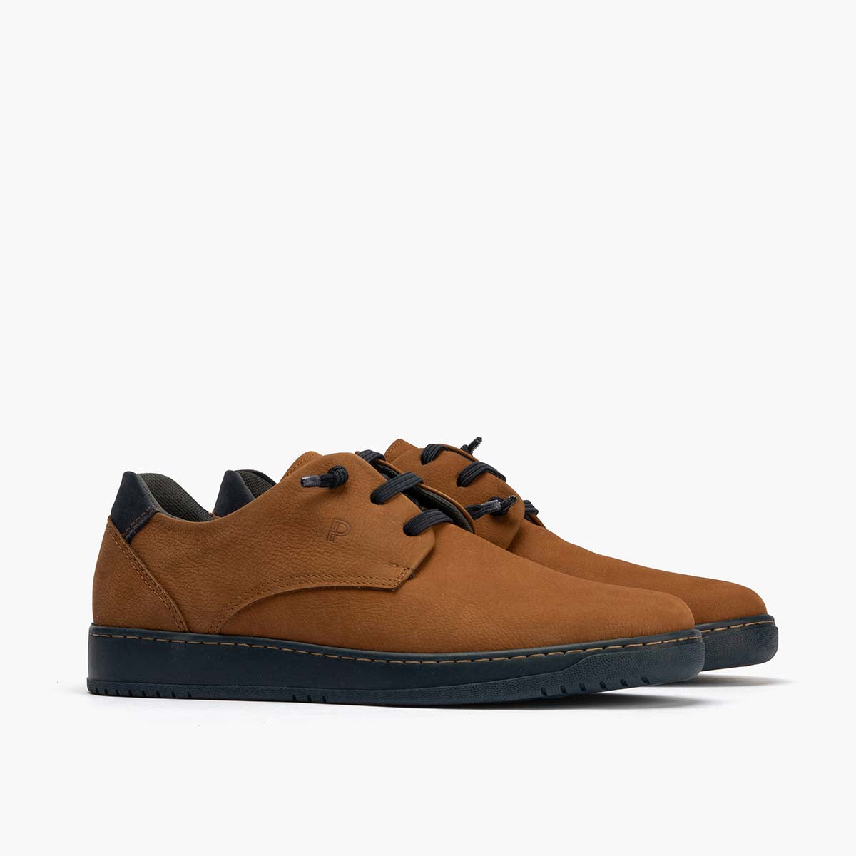 Blucher hombre con cordones color cuero