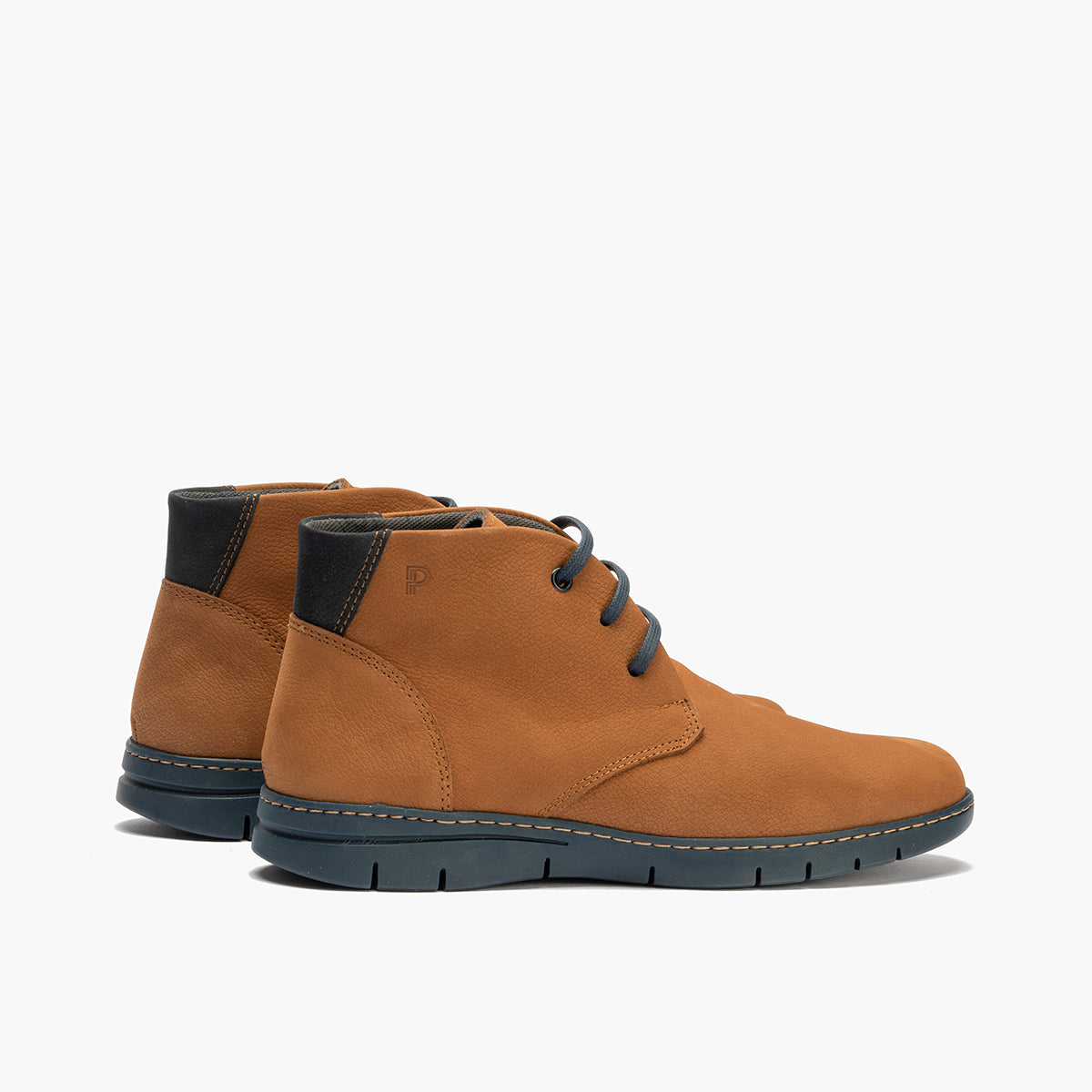 Botín Safari hombre con cordones color cuero