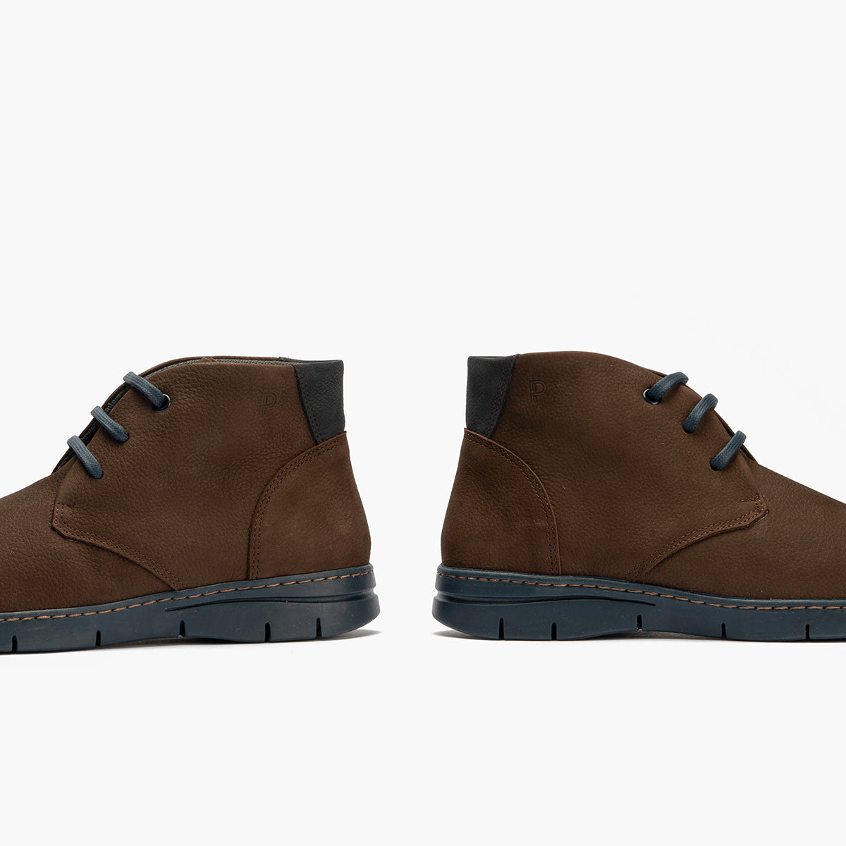 Botín Safari hombre con cordones color marron