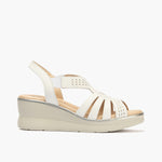 Sandalia plataforma de diseño clásico Blanco