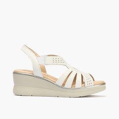 Sandalia plataforma de diseño clásico Blanco
