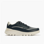 Deportivo plataforma con cordones elásticos Marino