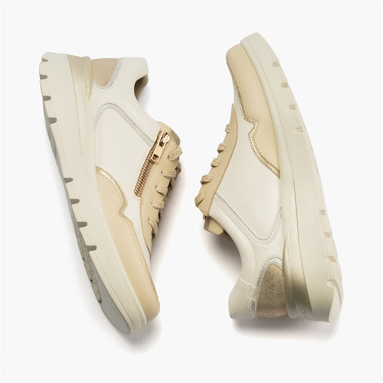 Deportivo plataforma con cremallera Blanco