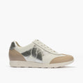 Deportivo plano en piel napa combinada Blanco