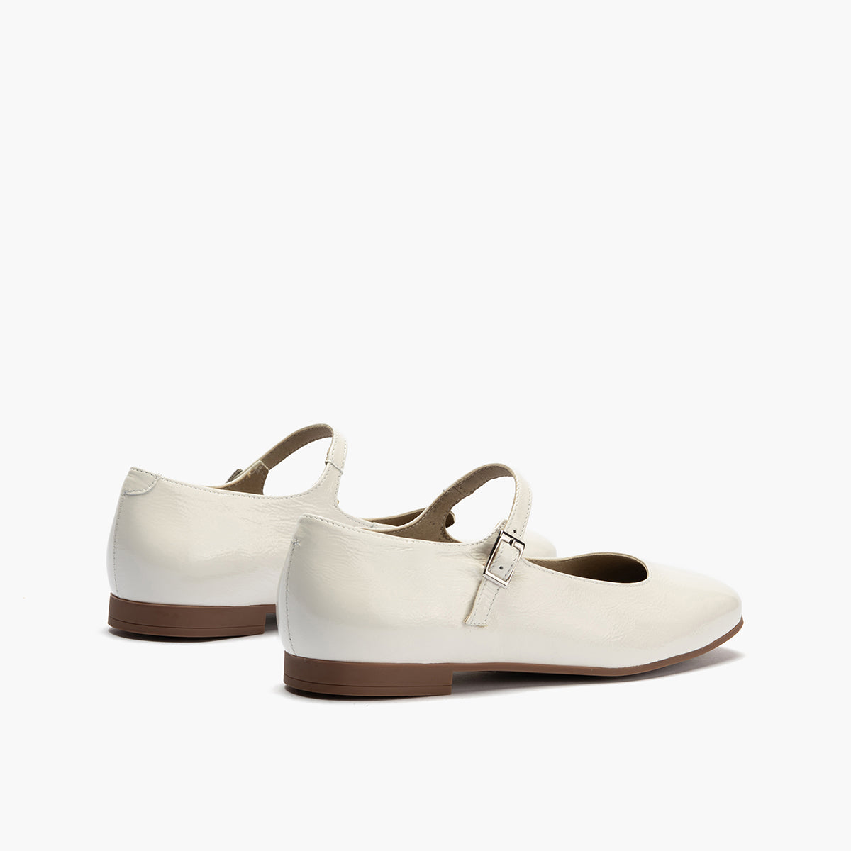 Bailarina plana en piel charol Glacial