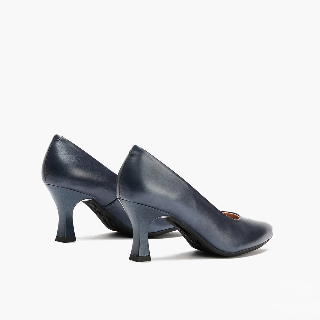 Zapato de salón con tacón alto y punta fina Marino