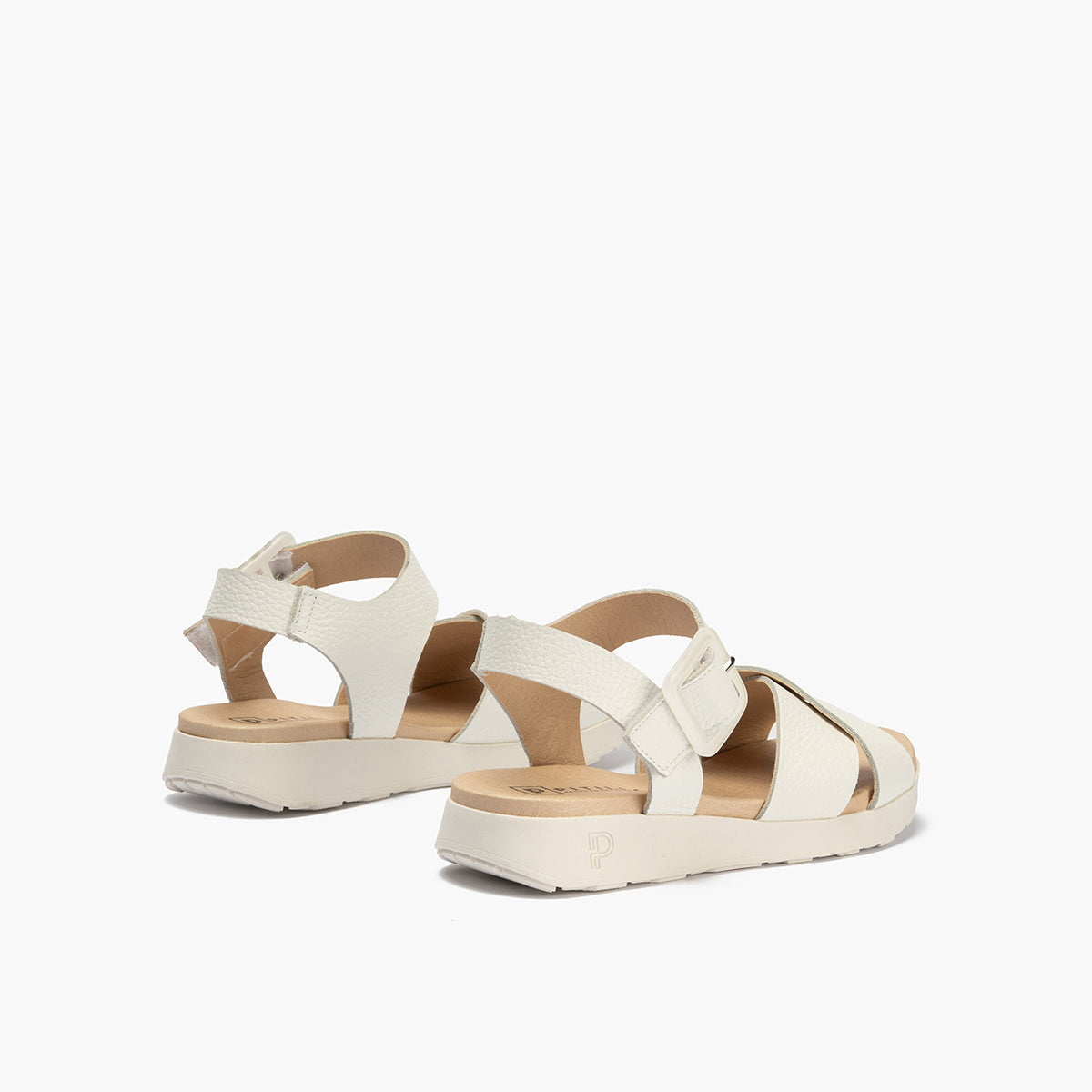Sandalia deportiva con cruzados y pulsera Blanco