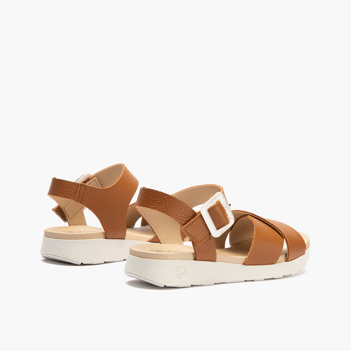 Sandalia deportiva con cruzados y pulsera Cuero