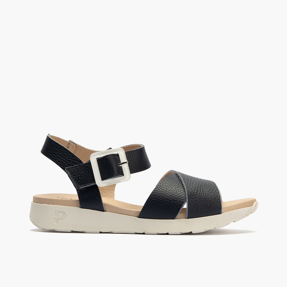 Sandalia deportiva con cruzados y pulsera Marino