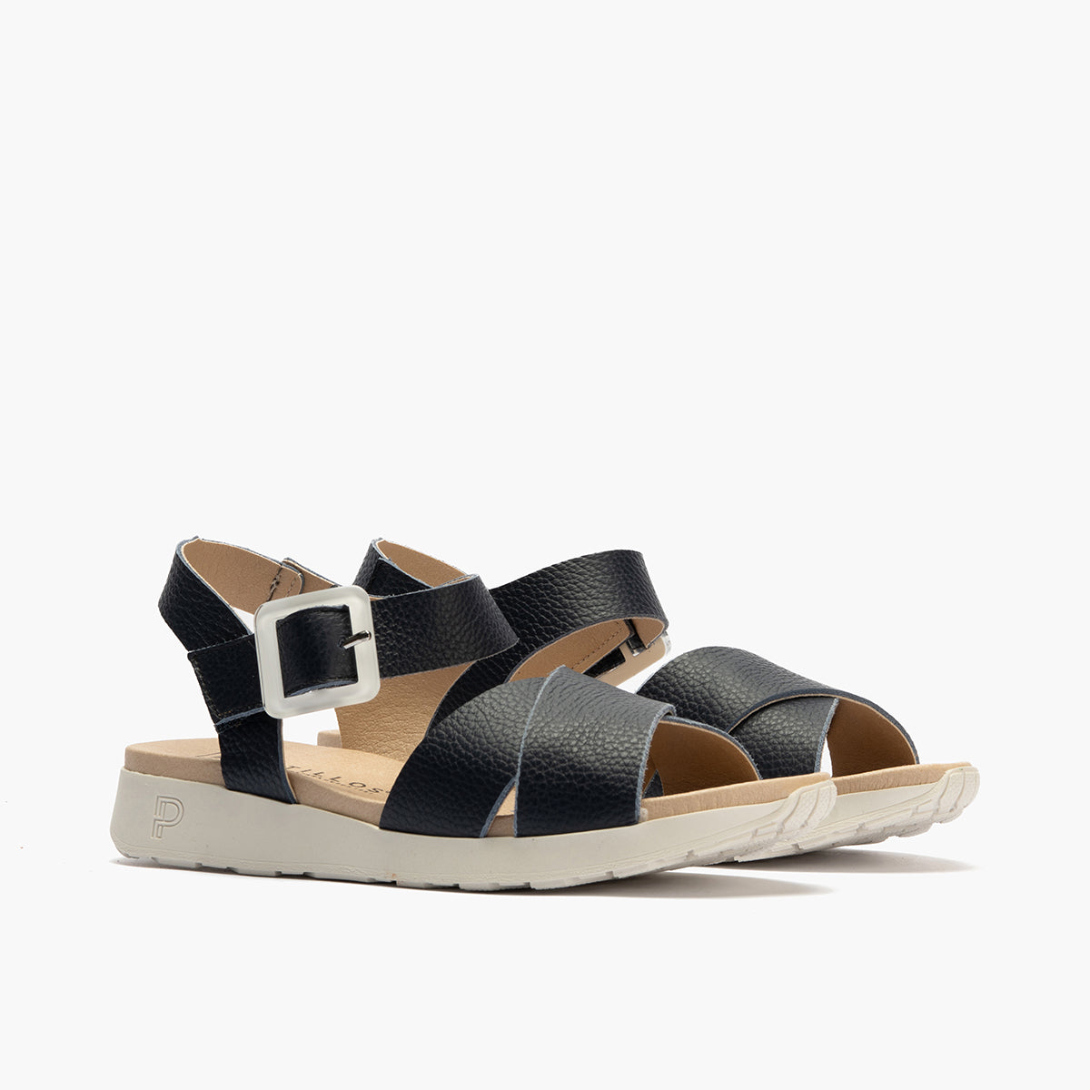 Sandalia deportiva con cruzados y pulsera Marino