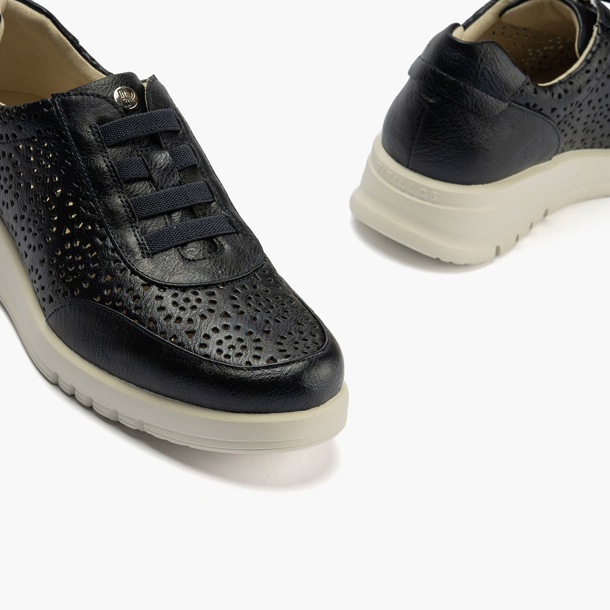Zapato deportivo de mujer con cordones elásticos Marino