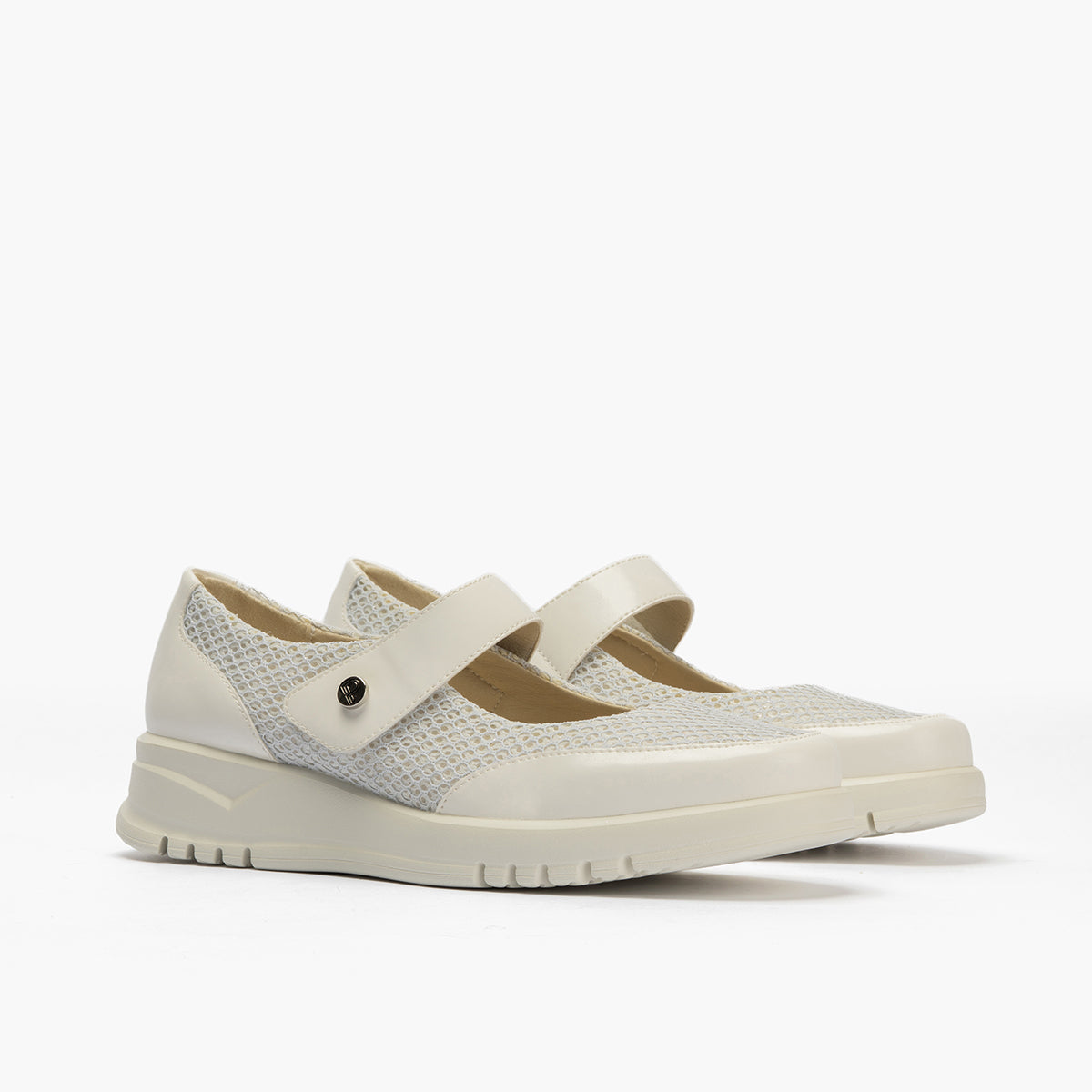 Mocasín con antifaz para mujer Blanco