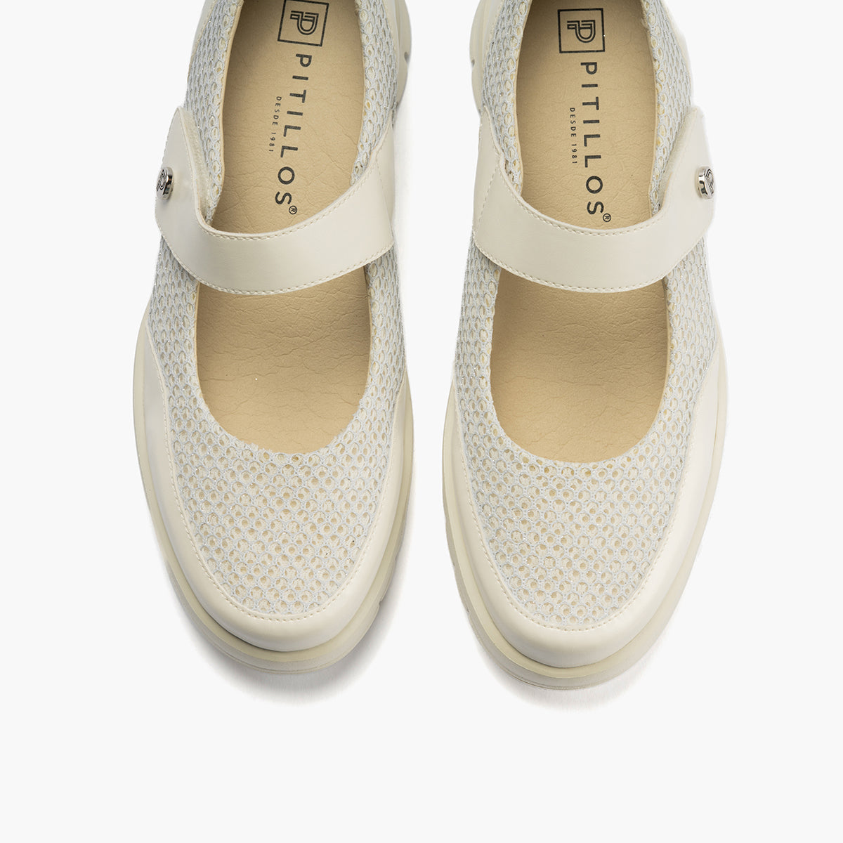 Mocasín con antifaz para mujer Blanco