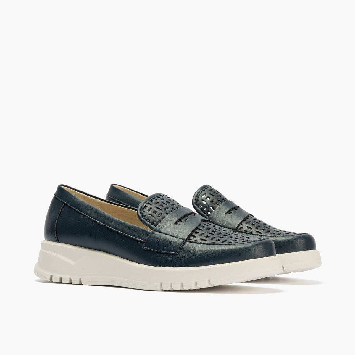 Zapato mercedes con velcro Marino