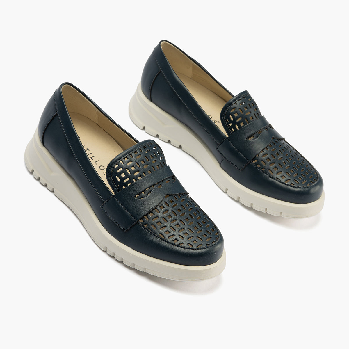 Zapato mercedes con velcro Marino