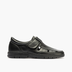 Sandalia de hombre con velcro Negro