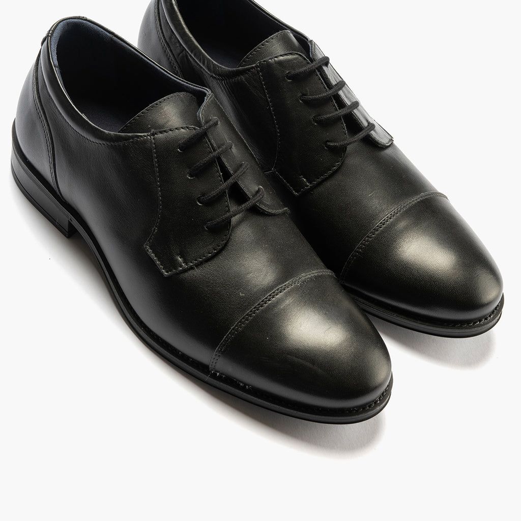 Zapato blucher con cordones de vestir para hombre Negro