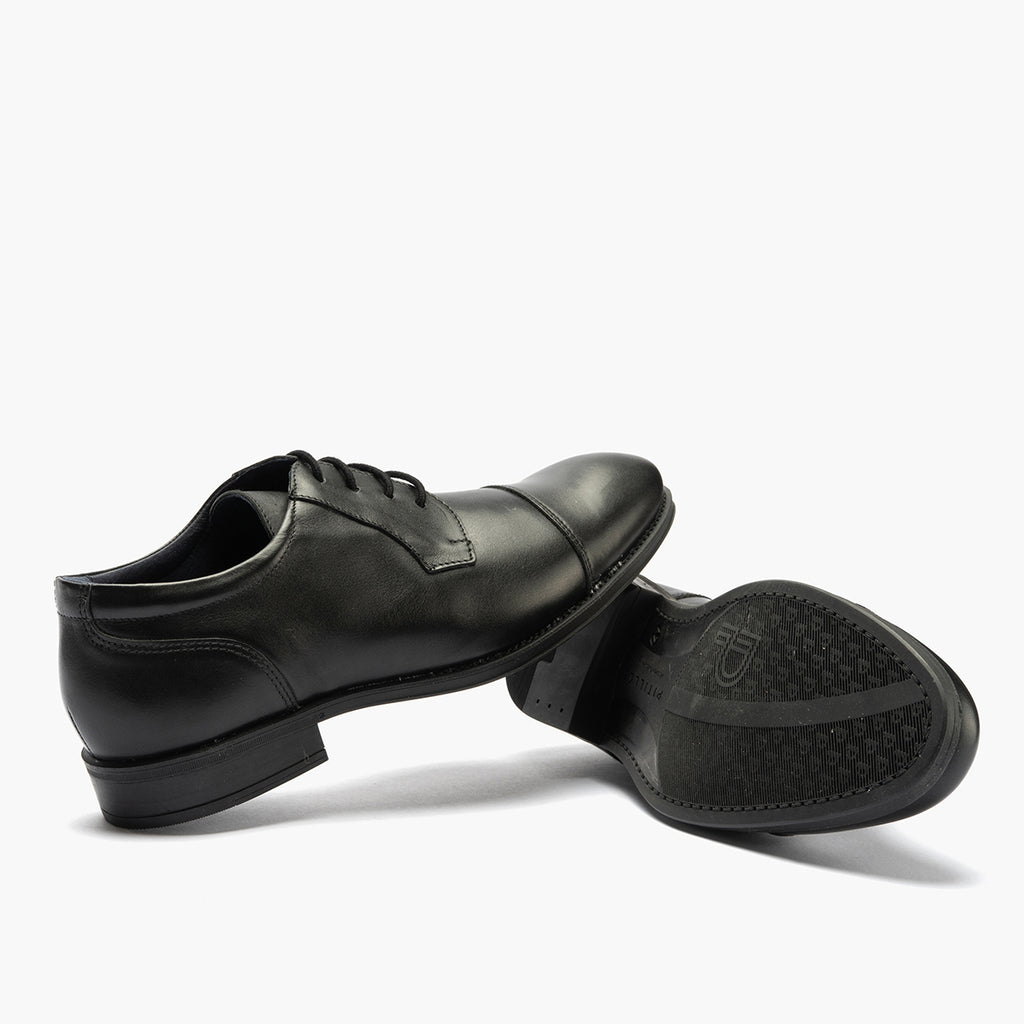 Zapato blucher con cordones de vestir para hombre Negro
