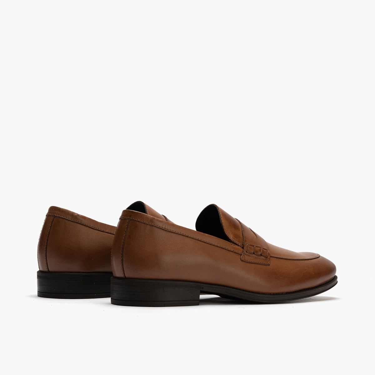 Zapato mocasín con antifaz para hombre Cuero