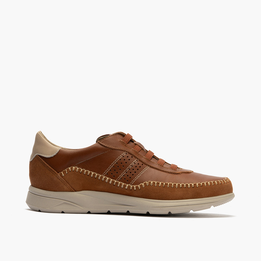 Deportivo para hombre con cordones elásticos Cuero