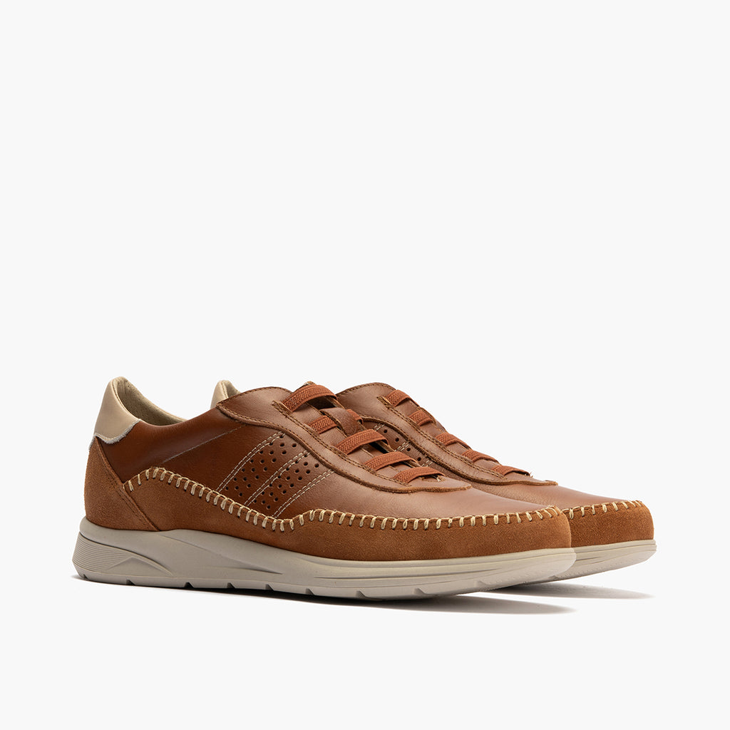 Deportivo para hombre con cordones elásticos Cuero
