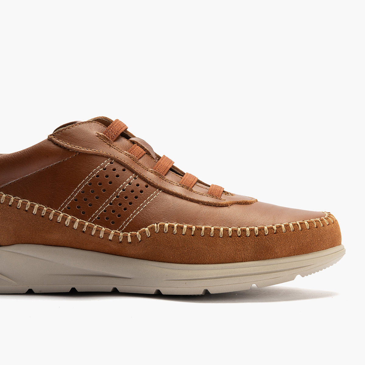 Deportivo para hombre con cordones elásticos Cuero