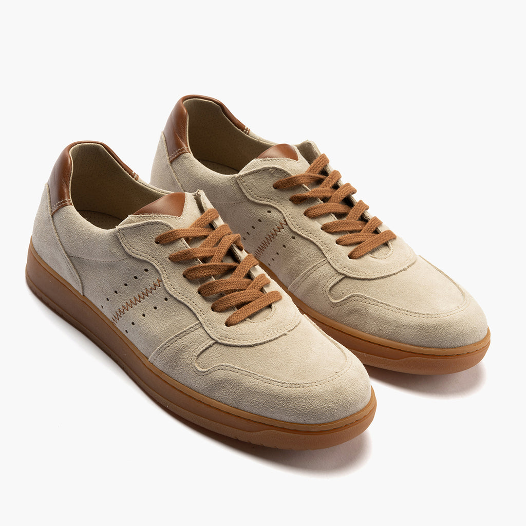 Deportivo para hombre en piel serraje y piel napa Arena