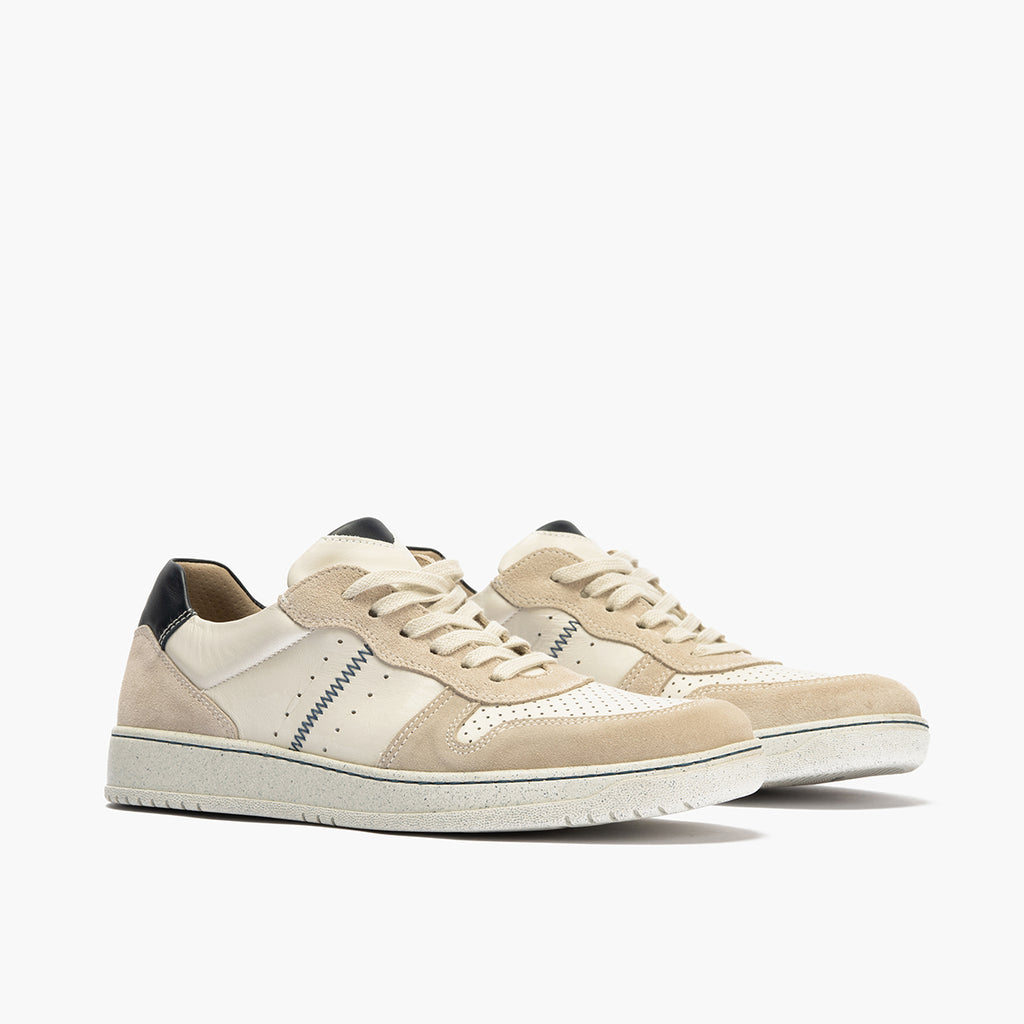 Deportivo para hombre en piel serraje y piel napa Oliva