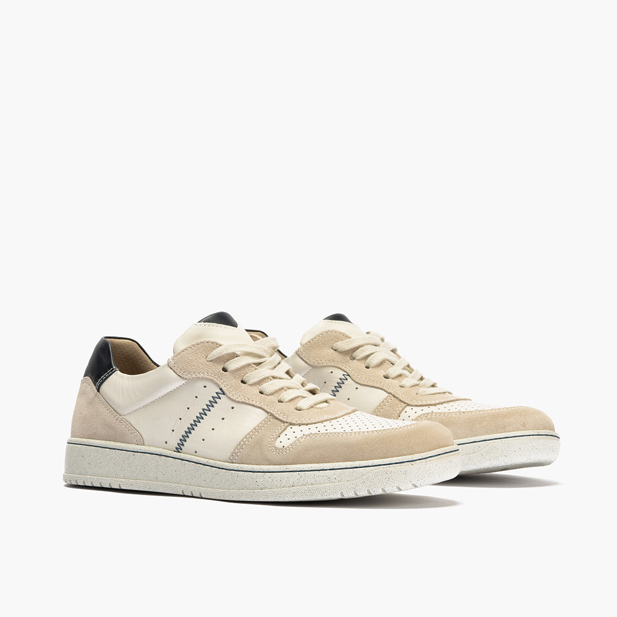 Deportivo para hombre en piel serraje y piel napa Oliva
