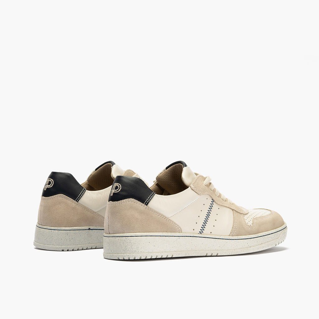 Deportivo para hombre en piel serraje y piel napa Oliva