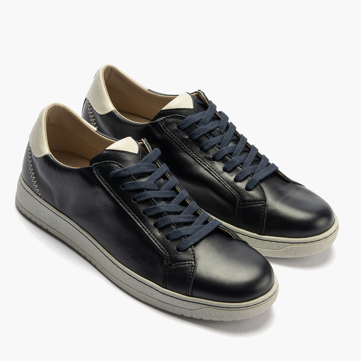 Deportivo para hombre en piel napa Marino