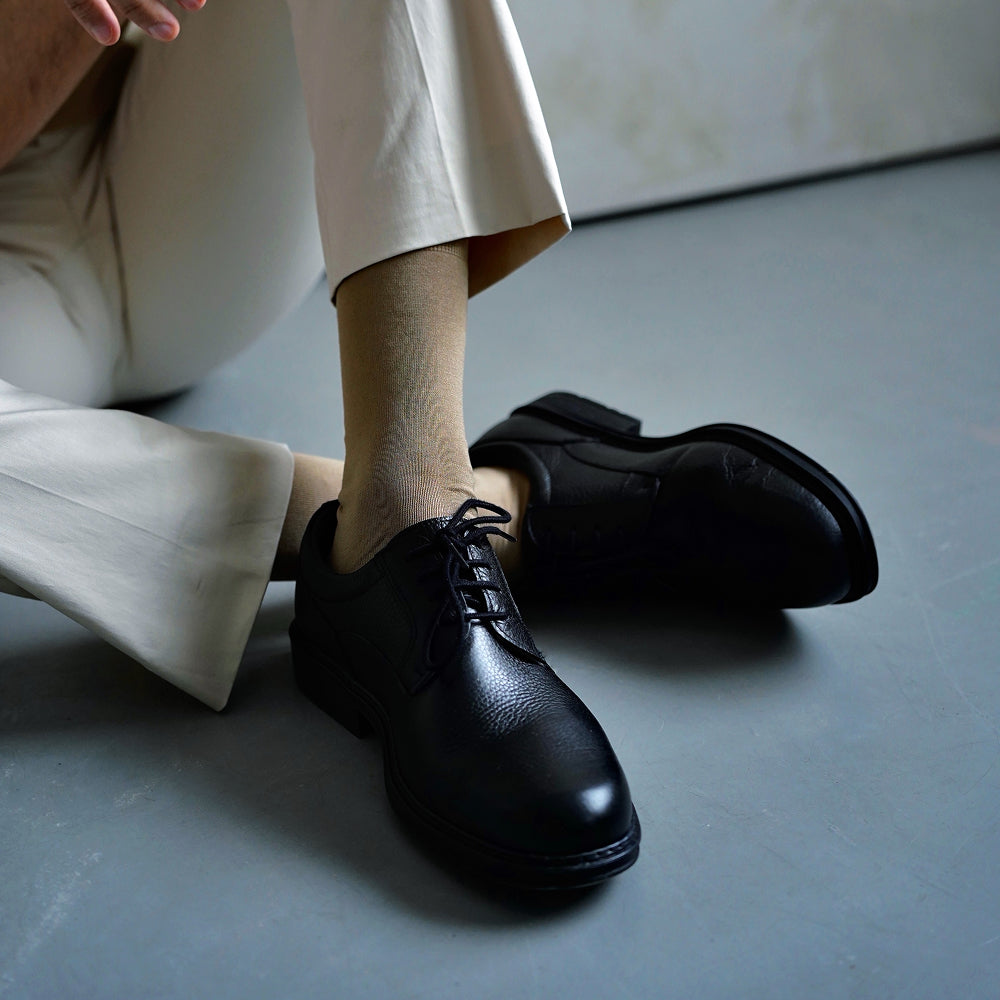 Zapato blucher con cordones de vestir para hombre Negro