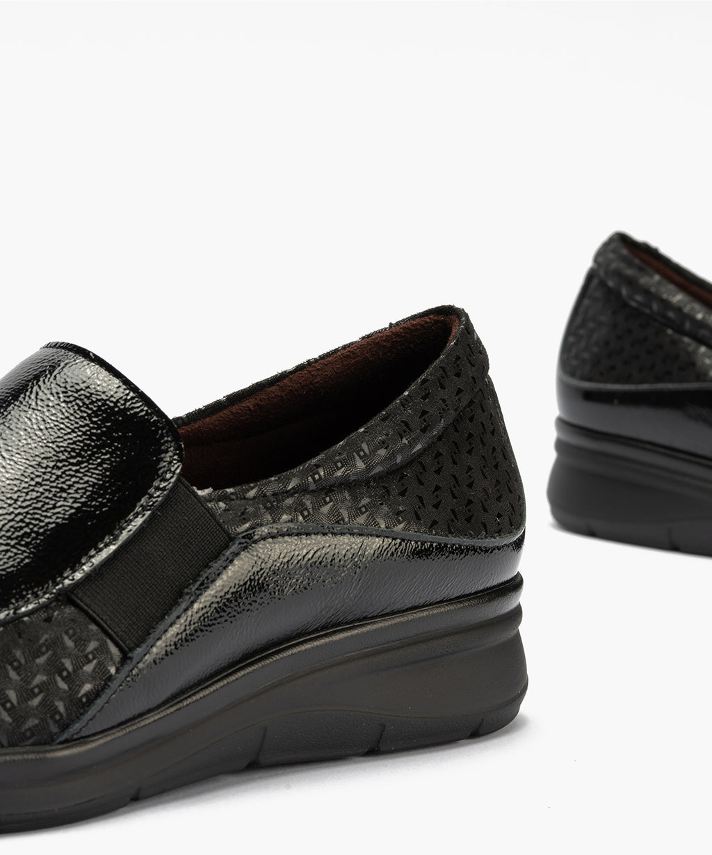 Gucci Elásticos combinado Charol con Lycra Negro