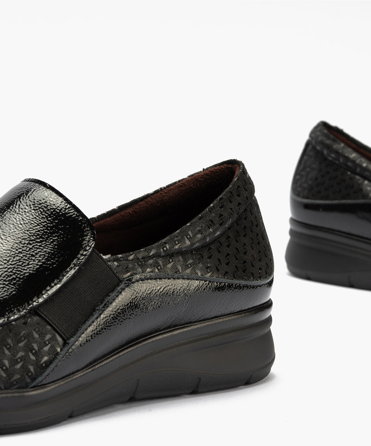 Gucci Elásticos combinado Charol con Lycra Negro