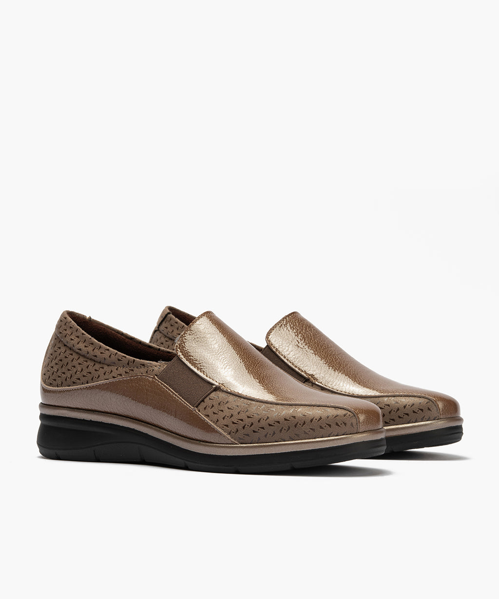 Gucci Elásticos combinado Charol con Lycra Topo