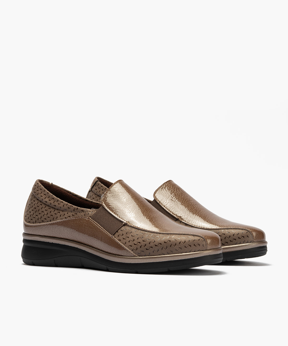 Gucci Elásticos combinado Charol con Lycra Topo