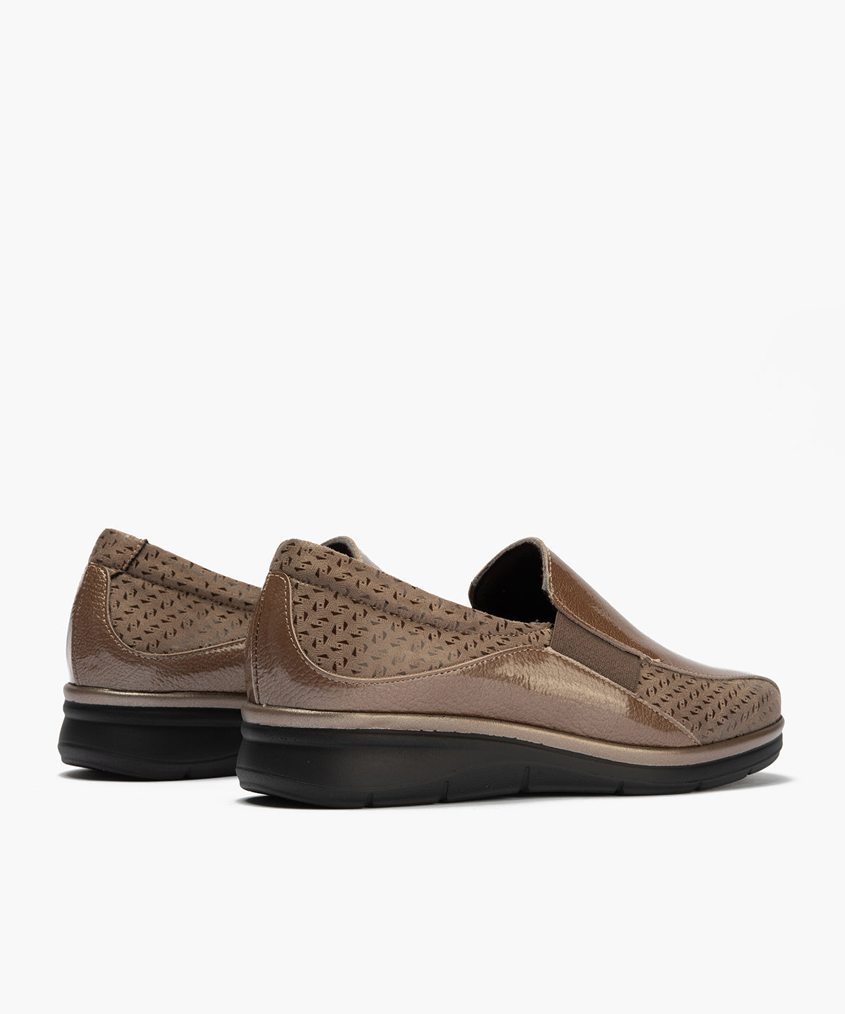 Gucci Elásticos combinado Charol con Lycra Topo