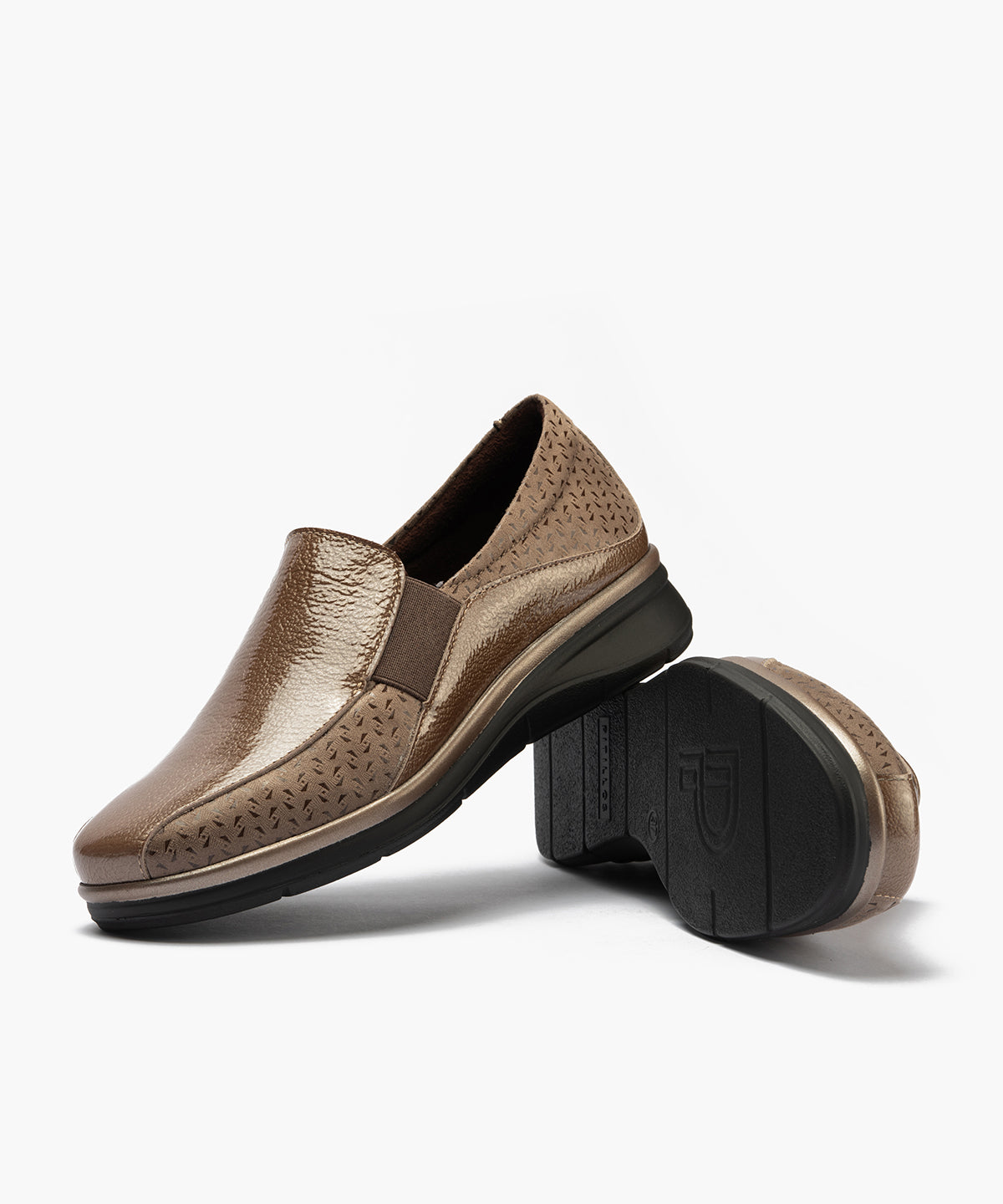 Gucci Elásticos combinado Charol con Lycra Topo
