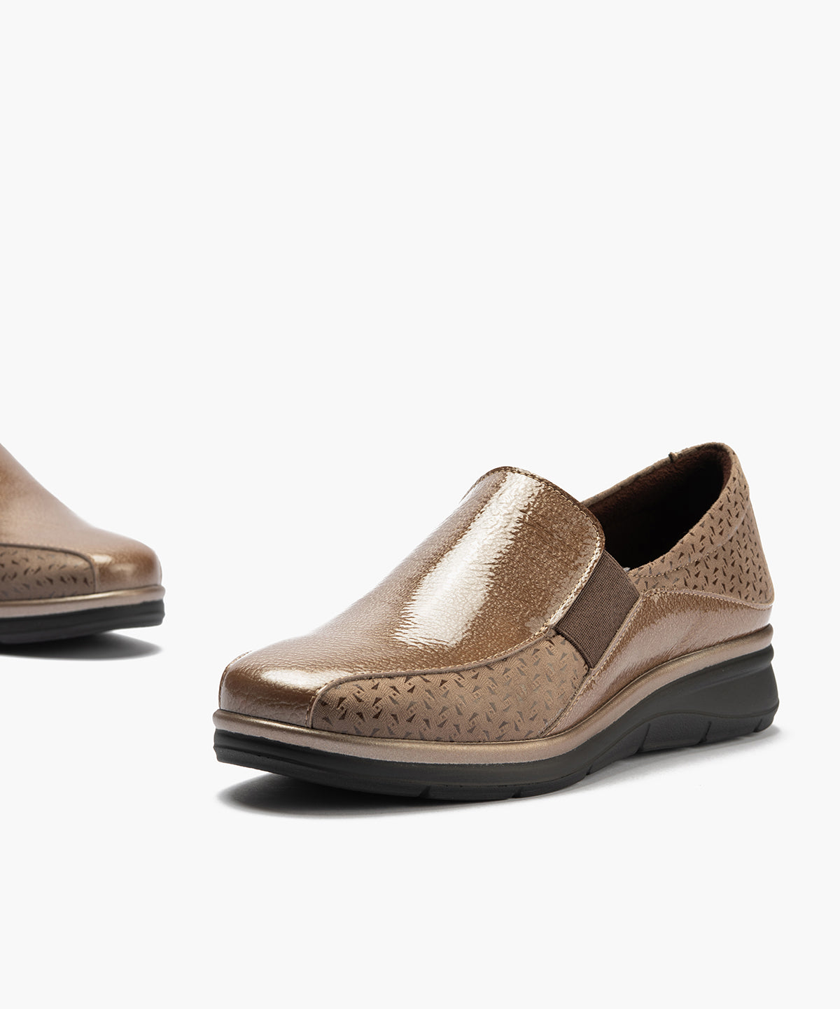 Gucci Elásticos combinado Charol con Lycra Topo