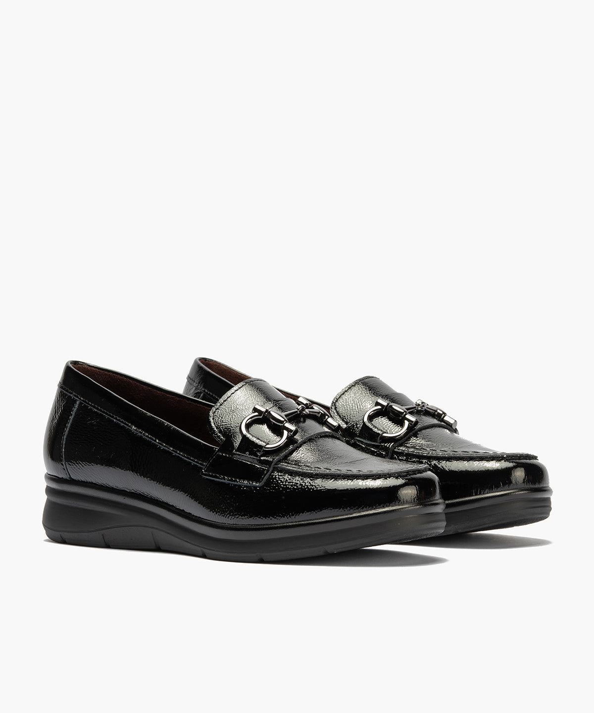 Mocasín en Charol con Adorno Negro